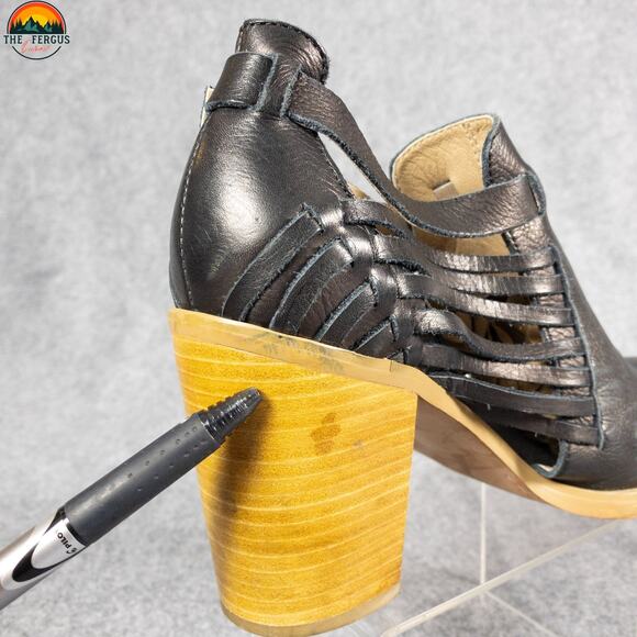 Latigo Jasmine Ankle Booties Black Adjustable Strap Block Heels Women's Size 7 M - Picture 11 of 11